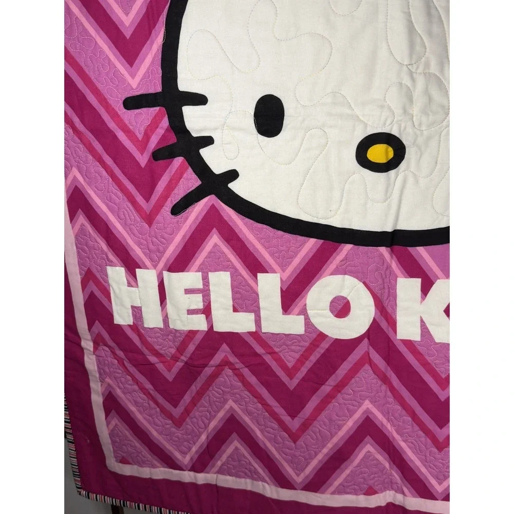 Hello Kitty Infant Baby Crib Quilt HANDMADE Y2K NEW Lightweight 42